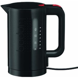 Bodum Bistro Elektrische waterkoker (automatische uitschakeling, 2200 Watt, 1,0 liter) zwart