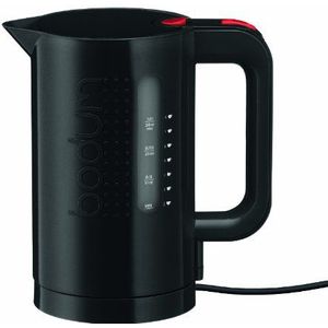 Bodum Bistro elektrische waterkoker (automatische uitschakeling, 2200 watt, 1,0 liter) zwart