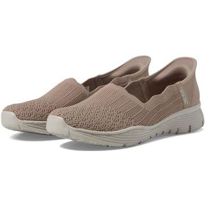 Skechers Modern Comfort Women's Women's Seager-Believe It Hands Free Slip-Ins Loafer Flat, Dark Taupe, 5.5