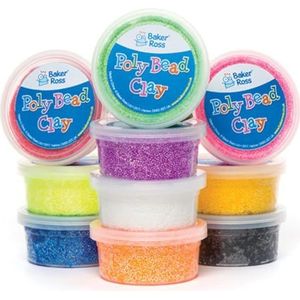 Baker Ross Poly Bead Clay Bumper Value Pack voor kinderen - ideaal knutselmateriaal (10 badkuipen)