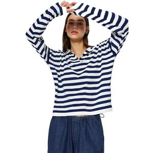Trendyol FeMan Regular fit Basic Polo Neck Knitwear Trui, Licht Marineblauw, M, Licht Navy Blauw, M
