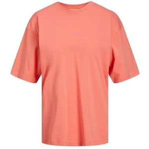 JJXX Dames Jxandrea Loose Ss Every Logo Tee Noos T-shirt, Peach Echo/Print: carmine Rose Logo, XS