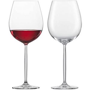SCHOTT ZWIESEL Burgundy Diva Rodewijnglas (set van 2), bolle bordeauxglazen voor rode wijn, vaatwasmachinebestendige Tritan-kristalglazen, Made in Germany (artikelnummer 104955)