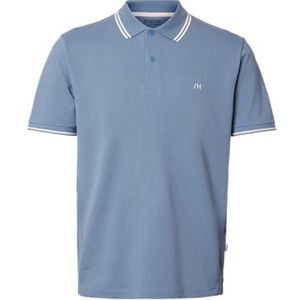 SELETED HOMME Slhdante Sport Ss Polo Noos, Blue Shadow., L