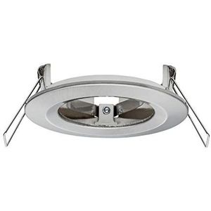 Paulmann 93637 Nova LED inbouwlamp 2Easy set van 3 ronde stijve 230V 51mm max. 3x35W inbouwlamp ijzer geborsteld inbouwlicht aluminium zink plafondspot