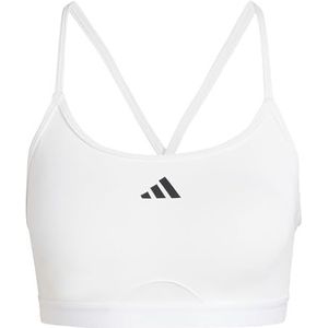 adidas Dames AeroReact Training 3Stripes Bra, WHITE, XS