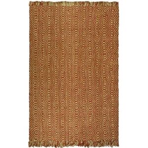 Safavieh Natuurvezeltapijt, NF445, geweven sisal, donkerrood/beige, 160 x 230 cm