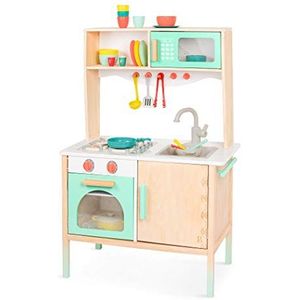 B. Toys by Battat BX2155C1Z Mini Chef Kitchenette-Houten Keuken-Pretend Imaginative Play voor Kids 2 Jaar + (33 stuks)