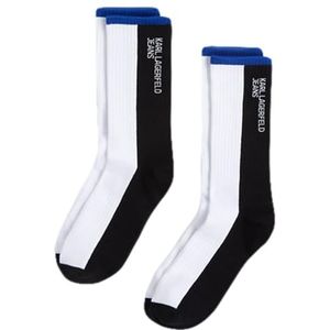 Karl Lagerfeld Jeans, Heren, Kleurenblok Sokken. 2Pack,Veelkleurig, One size
