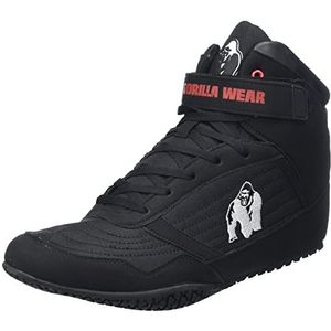 Gorilla Wear High Tops Black Black - bodybuilding en fitnessschoenen voor dames en heren, zwart, 46 EU