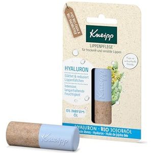 Kneipp Hyaluron Lippenverzorging, voor droge en gevoelige lippen, maakt rimpels glad en vermindert liprimpels, met hyaluron en biologische jojoba-olie, 4,7 g