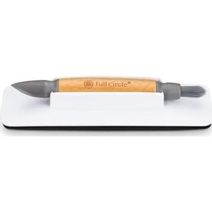 Full Circle Control Alt 3-in-1 Electronics reinigingsborstel en schermwisserset, bamboe, grijs