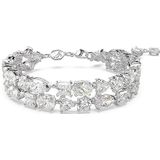 Swarovski Mesmera armband, Verschillende slijpvormen, Wit, Rodium toplaag