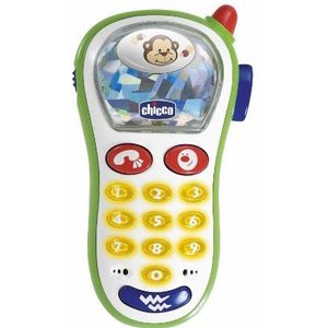 Chicco Vibrerende Mobiele Baby Telefoon met Licht en Geluid, Speelgoedtelefoon met Vibratie en 10 Beltonen, Geschenk Baby – Educatief Speelgoed voor Kinderen van 6 Maanden - 3 Jaar