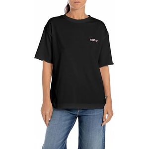Replay Oversized T-shirt voor dames, 098 Black, XXS