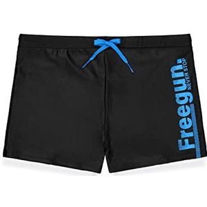 FREEGUN Zwembroek voor heren, zacht en comfortabel, zwart, blauw, maat XL, Zwart, XL
