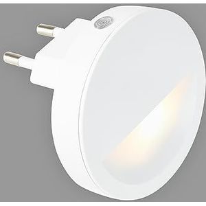 BRILONER - Led-nachtlampje voor stopcontact, babynachtlampje, stekkerlamp met lichtsensor voor kinderkamer en hal, nachtlampje, warm wit licht