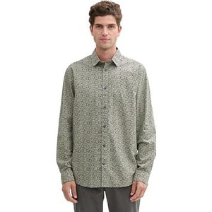 TOM TAILOR heren overhemd, 36705 - Grass Green Triangle Design, XXL