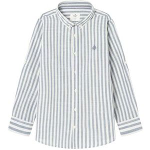 SPRINGFIELD Ml Raya Cotton Slub Boy's overhemd, Blauw/Staal, 12 años