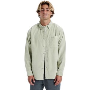Quiksilver Smoke Trail Cord herenshirt met lange mouwen, groen, XS