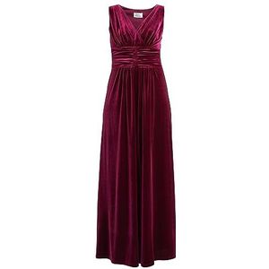 Gina Bacconi Mouwloze fluwelen maxi-jurk voor dames cocktail, Wijn, 42