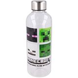 Stor MINECRAFT glazen fles 850 ml 436, zwart, groen
