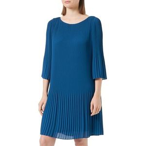 s.Oliver Black Label dames geplooide jurk kort blauw groen 36, blauwgroen., 36