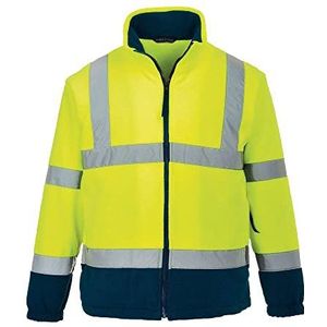 Portwest Zeer zichtbare tweekleurige fleece jas, kleur: geel, maat: XXXL, F301YNRXXXL