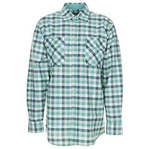 Planam Maat 49/50 herenoverhemden, countryhemd, lange mouwen, groen geruit model 0482