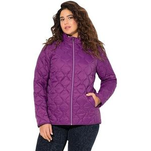 Ulla Popken - Hyprar - Gerecyclede Jas - Donkerviolet - Licht Gewatteerd - Waterafstotend