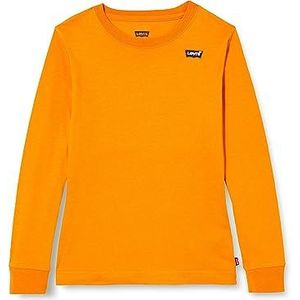 Levi's Lvb L/S Batwing Chesthit T-shirt voor jongens, Oranje, 4 jaar