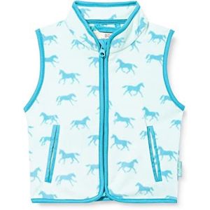 Playshoes Meisjes paarden fleece vest, turquoise, 128, turquoise, 128 cm