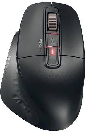 CHERRY STREAM MOUSE ULTIMATE, Ergonomische Muis voor Meerdere Apparaten, Bluetooth, 2.4 GHz & Kabel, Aanpasbaar Scrollwiel, Voor Rechtshandige Gebruikers, Zwart
