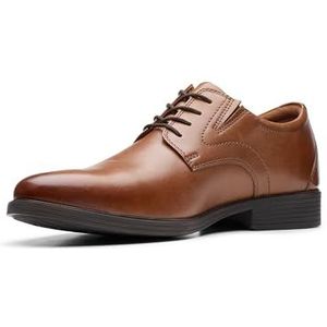 Clarks Whiddon Plain heren Oxford instapschoen Whiddon Plain, Dark Tan Leather , 44 EU