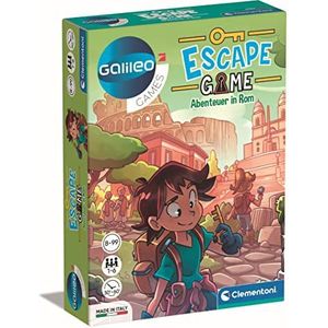 Clementoni 59271 Escape Game - avontuur in Rome, gezelschapsspel om te puzzelen en te raadselen, incl. instructiekaarten en rekwisieten, familiespel vanaf 8 jaar