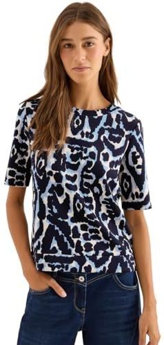 Cecil - T-shirt - Urban dark blue - Met Print All-over