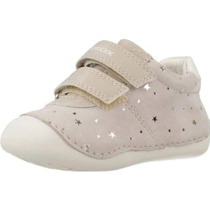 Geox B TUTIM B Sneakers voor babymeisjes, beige/platinum, 23 EU, beige platinum, 23 EU