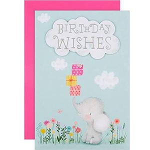 Hallmark Verjaardagskaart - Klassiek Schattig Baby Olifant Ontwerp