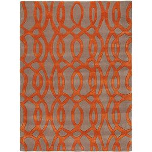 Benuta Woltapijt Matrix Wire Orange 160x230 cm Natuurlijke vezel tapijt voor woonkamer en slaapkamer
