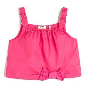 Koton Meisjes Crop Strappy Strippy Strik Detail Cotton Blouse, roze (286), 4-5 Jaar