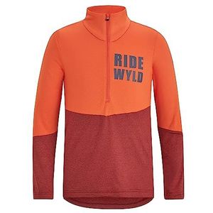 Ziener JOKKA Skipullover voor kinderen, functioneel shirt, warm, elastisch, PFC-vrij, rode cabin, 152