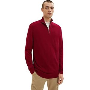 TOM TAILOR Uomini Troyer gebreide trui 1034879, 13052 - Ivy Red, L