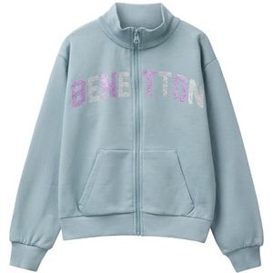 United Colors of Benetton Gebreid vest voor meisjes en meisjes, Grijs, 150