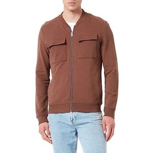 TOM TAILOR Denim Uomini Sweat bomberjack 1032772, 15037 - Light Wood Brown, XL