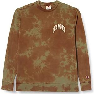 Champion Rochester 1919 City Exporer Tie Dye Crewneck sweatshirt, groen (DUK), M voor heren, groen (Duk), M