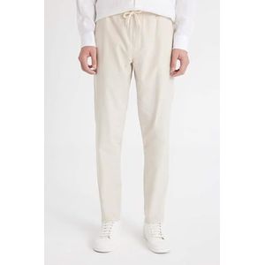 DeFacto Joggingbroek voor heren, lange sportbroek voor heren, comfortabele vrijetijdsbroek voor veelzijdig gebruik, stijlvolle joggingbroek voor heren met hoog, zand, 32