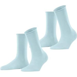 ESPRIT Dames Sokken Basic Pure 2-Pack W SO Katoen eenkleurig Multipack 2 Paar, Blauw (Barely Blue 6588), 39-42