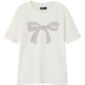 Lmtd Nlfbowi Ss Short S Top, wit alyssum, 122-128