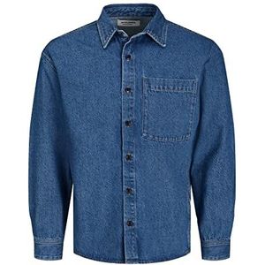 JACK & JONES JJICREEK JJSHIRT AA 199 NOOS overhemd voor heren, medium blue denim, L, blauw (medium blue denim), L