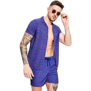 Dead Legacy Mannen Logo Herhaal Gedrukt Shirt Casual - blauw - S